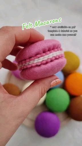 Felt Macarons Video Felt Food Diy Felt Crafts Tutorial Felt