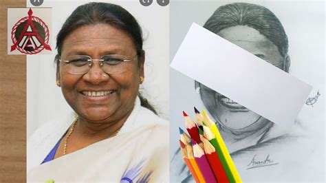 How To Draw Draupadi Murmu Picture Indian President Picture