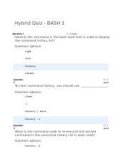 Quizes For Lunix Level Docx Hybrid Quiz Bash Question