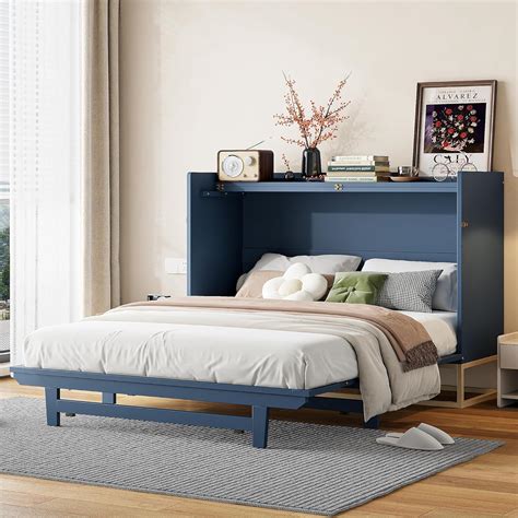 Amazon.com: Modern Queen Size Murphy Bed Cabinet, Hideaway Foldable