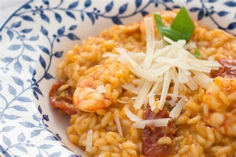 Risotto de gambas y tomates secos receta de cocina fácil sencilla y