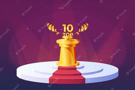 Premium Vector Top 10 Best Podium Award