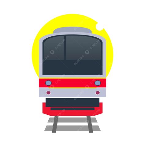Free Vector Isolated Commuter Train Public Transportation