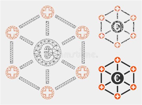 Euro Medical Network Vector Mesh D Model And Triangle Mosaic Icon