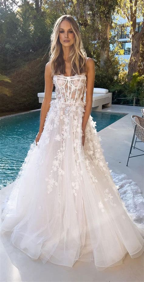 Wedding Dress Trends Corset D Floral