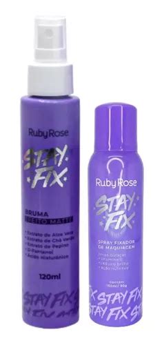 Kit Spray Fixador E Bruma Stay Fix Ruby Rose MercadoLivre