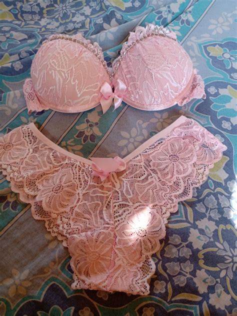 Kit De Lingerie Rosa E Branco Lingerie Feminina Le Charmes Nunca Usado 85782678 Enjoei