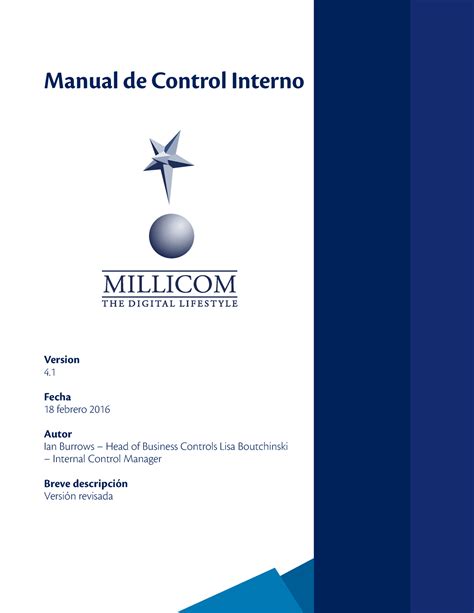 Manual Control Interno Español Manual de Control Interno Version