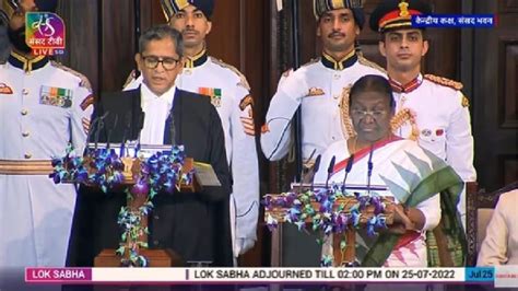 Draupadi Murmu Takes Oath As Th President Of India In Central Hall Of