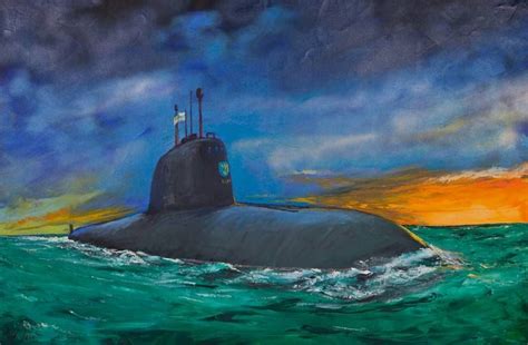 Submarine Painting by Alexander Jose | Saatchi Art