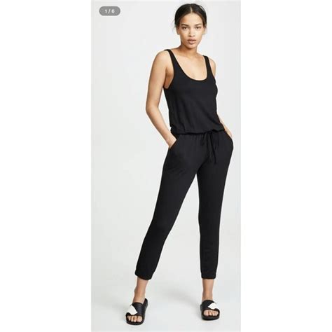 Z Supply Pants And Jumpsuits Z Supply Tank Jumpsuit Black Stretch French Terry Soft