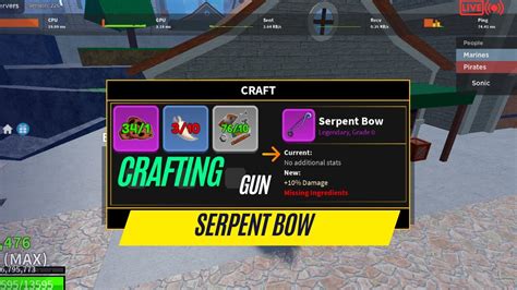 Crafting Serpent Bow Blox Fruit Youtube