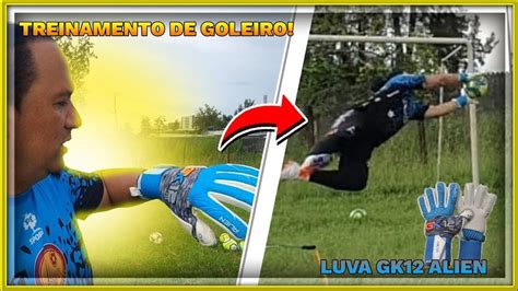 TESTEI A LUVA GK12 ALIEN Mão Trocada DESAFIO DE CHUTE A GOL