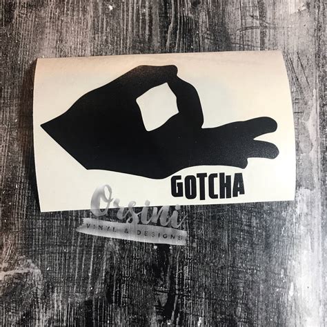 Gotcha Hand Decal Circle Game Etsy