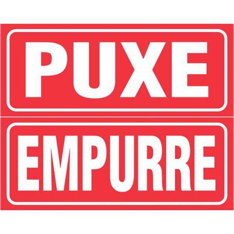 Adesivo Puxe Empure X Cm Cada A Elo Produtos Especiais