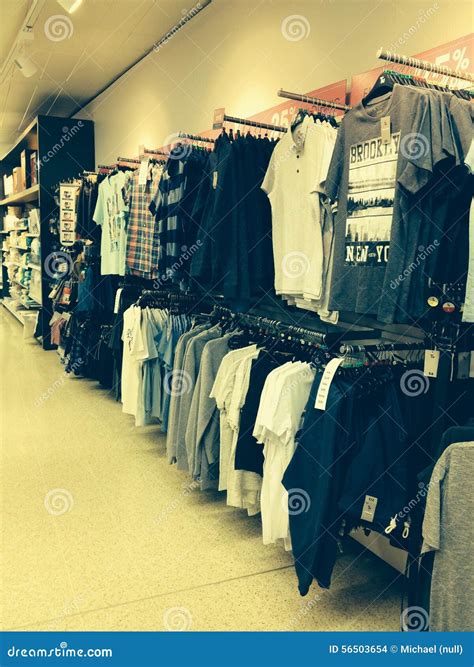 Clothes Aisle Editorial Stock Image Image Of Mens Supermarket 56503654