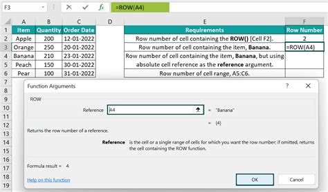 Row Function In Excel Formula Examples How To Use