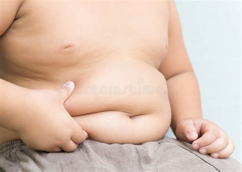 Abdominal Surface Of Fat Boy Stock Image Image Of White Excess