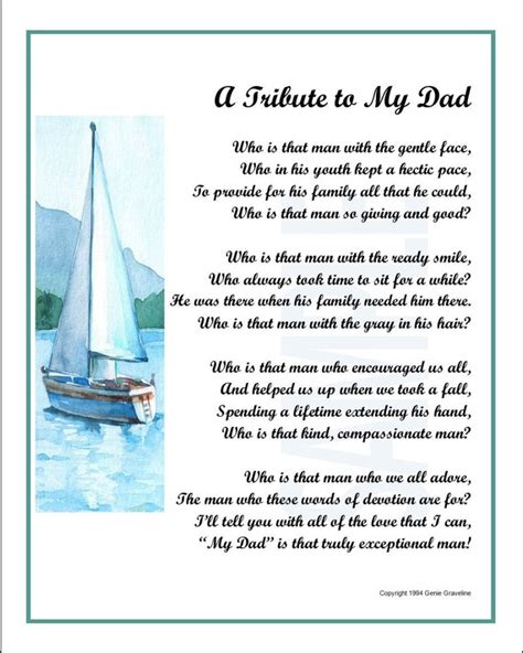 Dad Poem DIGITAL DOWNLOAD Dad Print Dad Verse Thank You | Etsy