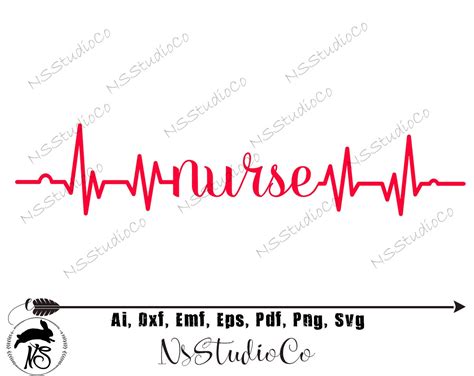 Nurse SVG / Heartbeat SVG / RN Svg Files / Nursing Svg Files / | Etsy