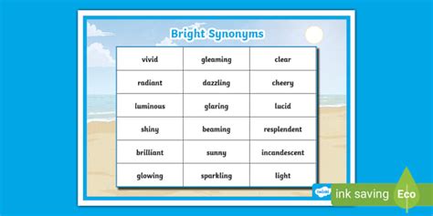 Bright Synonyms Word Mat Profesor Hizo Twinkl