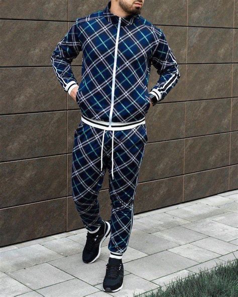 Tracksuit Gentlemen Gentlemen Tartan Man Smart Tracksuit Mens Etsy