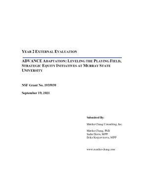 Fillable Online Murray State Year External Evaluation Docx Fax Email