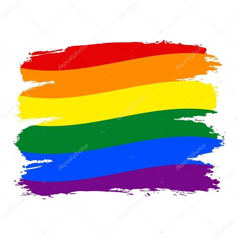 Brushstroke Rainbow Flag LGBT Movement Stock Vector Ifeelgood