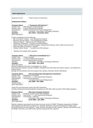 Oliver S De Leon Resume PDF