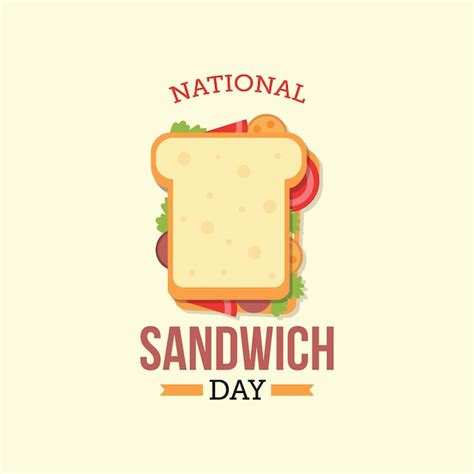 Premium Vector | National sandwich day