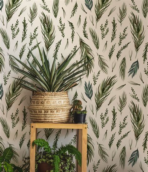 Green Leaves Wallpaperpeel&stick and Traditional Wallpaper Removable ...