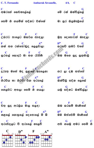 Ambaruksewanelle Chords and Lyrics. ChordLanka.com +21 more from CT ...