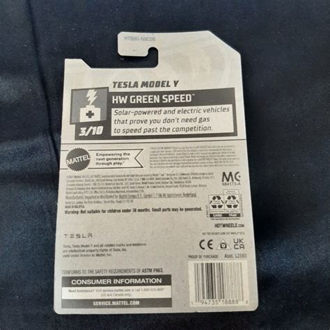 Mattel Other Tesla Model Y Hot Wheels 224 Hw Green Speed Collection