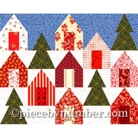 Cozy Cabins Paper Piecing Quilt Block Pattern PDF 8 X 10 Inch House