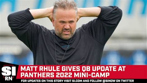 Matt Rhule Discusses Where the Panthers Stand at QB - Sports ...