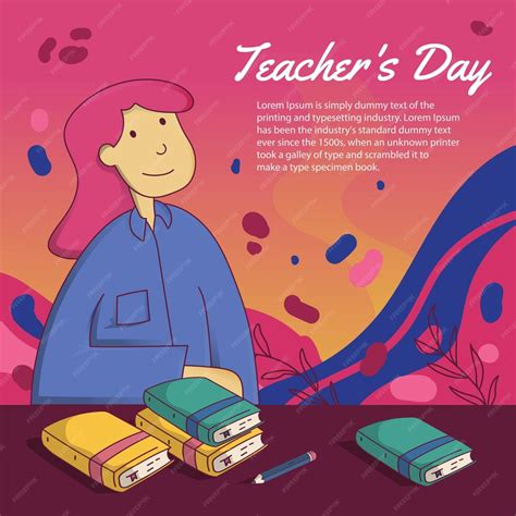 Premium Vector Hand Drawn Teacher S Day Illustration