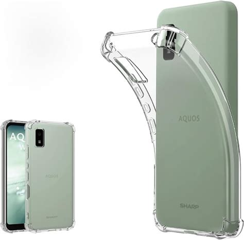 Amazon co jp AQUOS wish AQUOS wish2 ケース ソフト TPU 耐衝撃 Qi充電対応 黄変防止