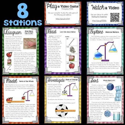 Structure And Properties Of Matter Second Grade Science Stations