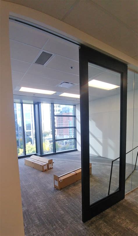 New Office space! | Glass door, Sliding glass door, Sliding doors