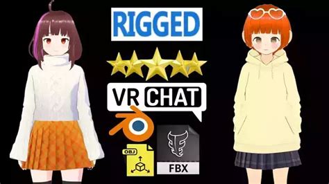 3d Model Pack 2 Cute Anime Girls Characters P14 Vr Ar Low Poly