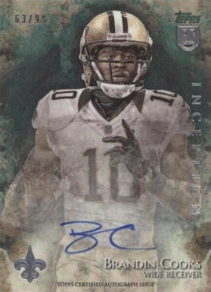 2014 Topps Inception Rookie Autographs Green 34 Brandin Cooks 99