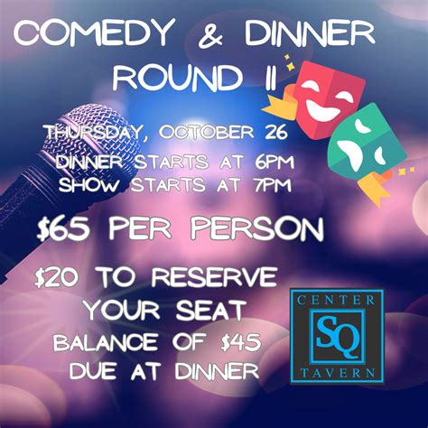 Dinner & Comedy Show - Center Square Tavern