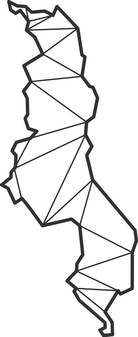 Mosaic Triangles Map Style Of Malawi 11728674 PNG