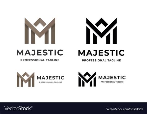 Majestic letter m logo Royalty Free Vector Image