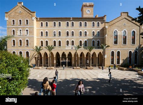 Campus Of The American University Of Beirut Located On The