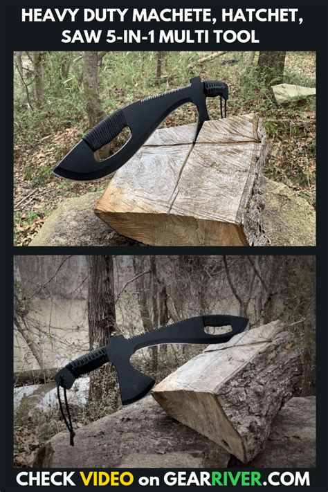 Survival Machete Hatchet Saw 5 In 1 Multi Tool Omniblade Gear