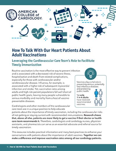 How To Talk With Our Heart Patients About Adult Vaccinations