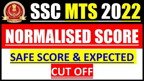 SSC MTS 2022 23 Cut Off Normalised Score SSC MTS 2022 Cut Off SSC