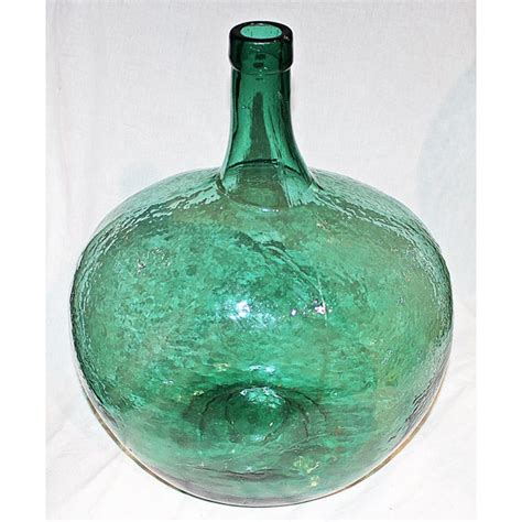 Blue Demijohn Blown Bottle Chairish