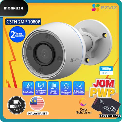 Ezviv C Tn Wi Fi Smart Home Camera P Mp Outdoor With Color Night